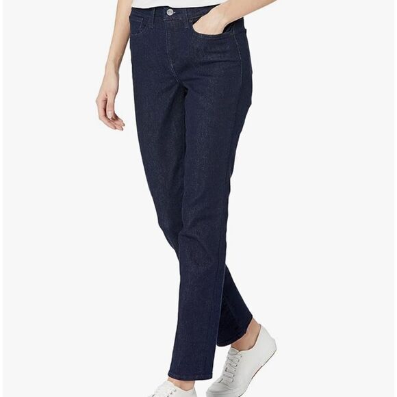 NYDJ Women's Misses black Sheri Slim 6 - Picture 1 of 8